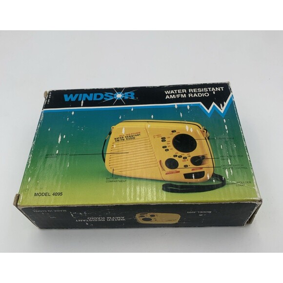 Vintage Windsor AM/FM Radio Water Resistant  In Original Box. - Picture 7 of 9
